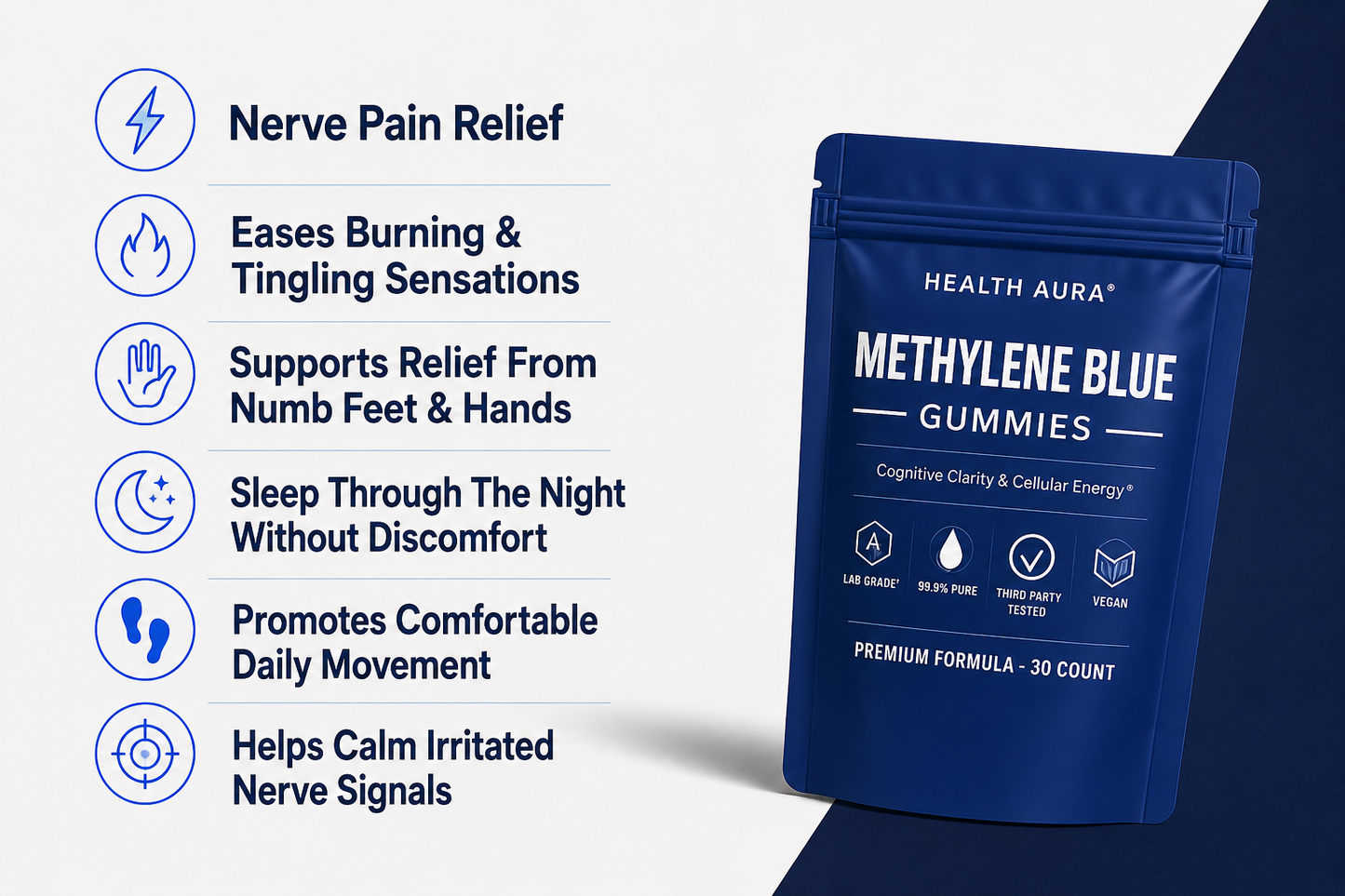 METHYLENE BLUE GUMMIES for Nerve Pain Relief.